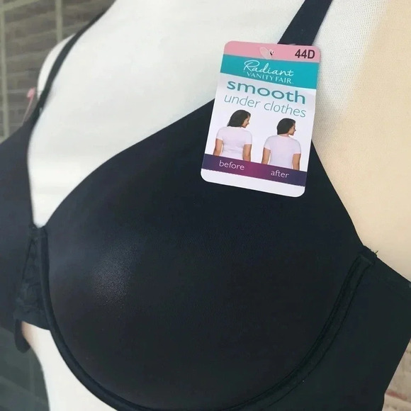 Vanity Fair Radiant Black Underwire Smoothing Bra - Picture 4 of 7